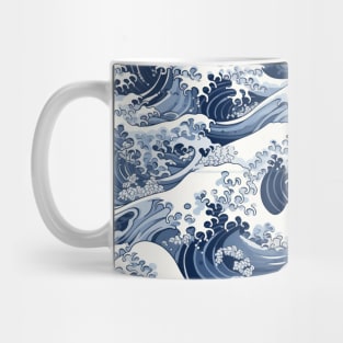 Ephemeral Crests: Hokusai Waves Reimagined Mug